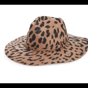 BP. Leopard print Panama hat